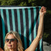 Cotton Bay Velour Stripe Beach Towel Calm Seaglass-Beach Towels