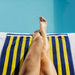 Cotton Bay Velour Stripe Beach Towel Golden Coastline-Beach Towels