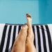 Cotton Bay Velour Stripe Beach Towel Monochrome Coast-Beach Towels