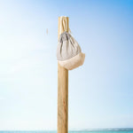 Cotton Bay Villiti Stripe Fouta Bag Black and Natural