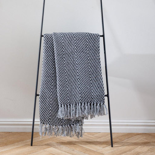 Cotton Bay Ziggy Throw Ash Grey-Throws