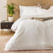 Cotton Club 450 Thread Count Jacquard Moroccan Duvet Cover Set White-Duvet Cover Sets