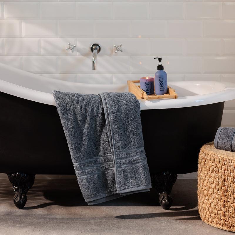 Cotton Club Towel Collection Bath Sheet -Slate-Bath Sheet