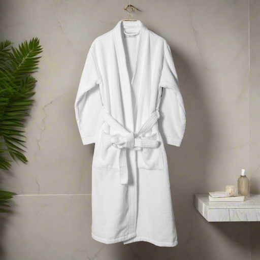 Cotton Club Deluxe Towelling Bathrobe-BATHROBES