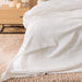 Cotton Club Waffle Blanket Throw White-Blankets
