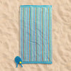 Cotton Collection Bay Breeze Stripes Velour Beach Towel