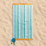 Cotton Collection Mariner Mood Velour Beach Towel