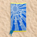 Cotton Collection Summer Vibes Velour Beach Towel