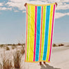 Cotton Collection Sunny Stripes Velour Beach Towel