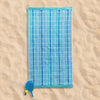 Cotton Collection Tide Lines Velour Beach Towel