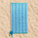 Cotton Collection Tide Lines Velour Beach Towel