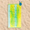 Cotton Collection Tropical Pineapple Velour Beach Towel