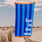 Cotton Collection Velour Fun in the Sun Beach Towel