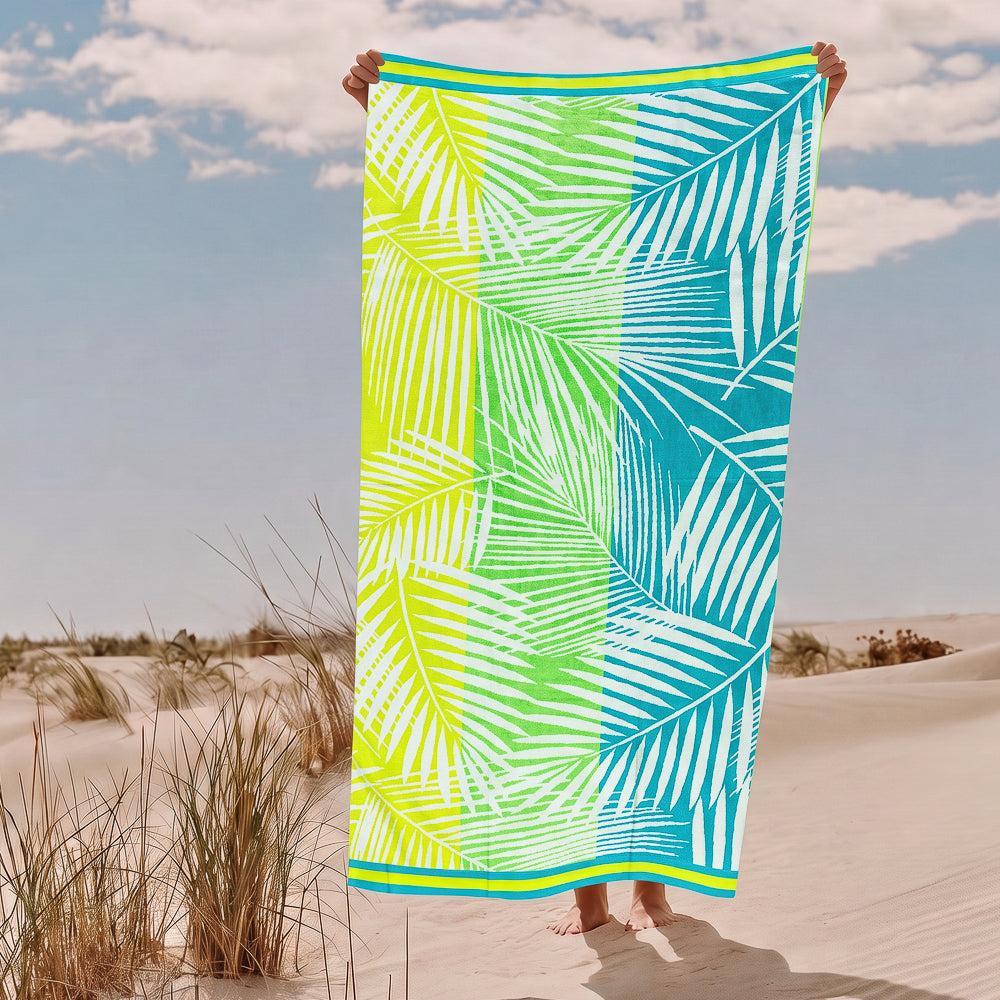 Cotton Collection Velour Jungle Fever Beach Towel-Beach Towels