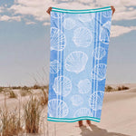 Cotton Collection Velour Seashell Serenity Beach Towel