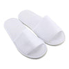 Disposable Open-toe Toweling Slippers White