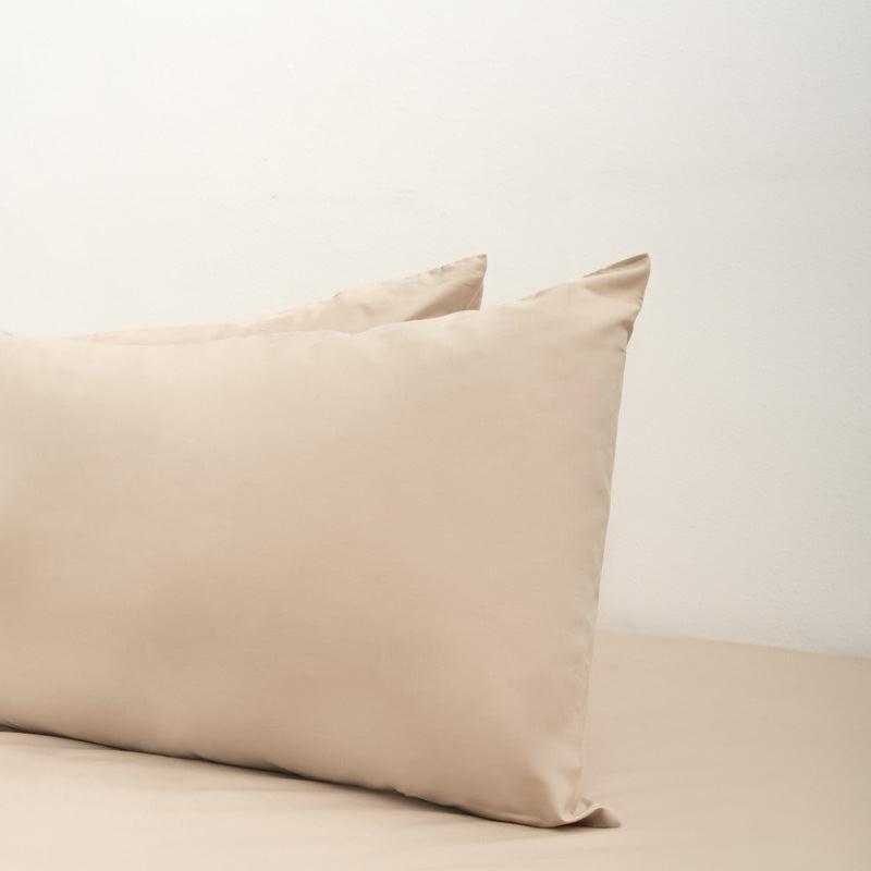 Easy Care Polycotton 144 Thread Count Duvet Cover Set - Stone