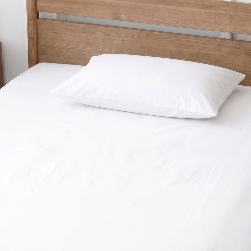 Easy Care 144 Thread Count Polycotton Pillowcase White-Pillowcases