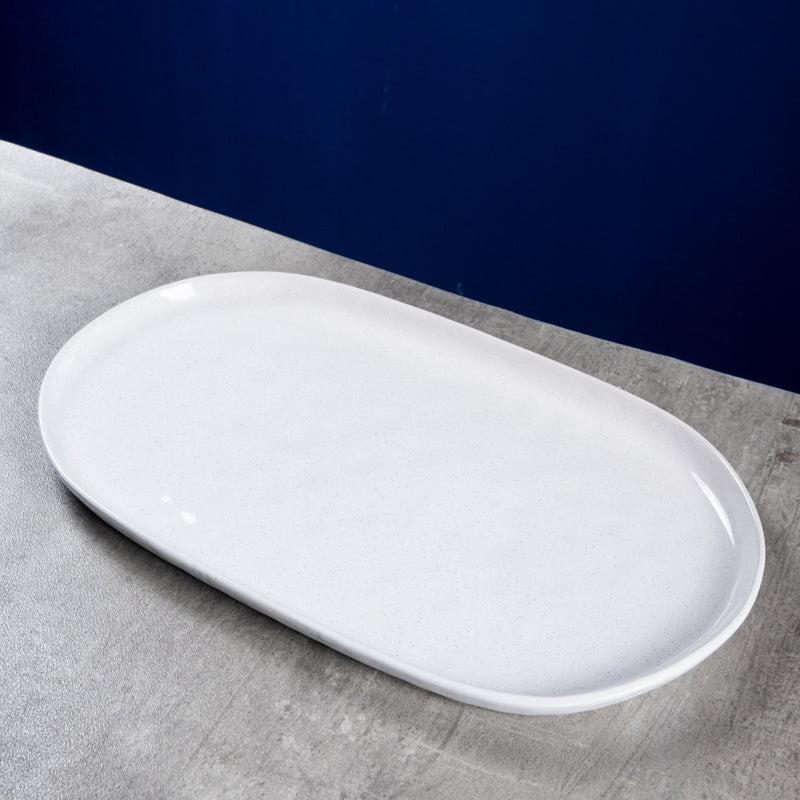 Ecology Speckle Milk Oval Platter - Large