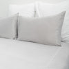 Exclusive Collection 1000 Thread Count Cotton Rich 2 Line Satin Stitch Duvet Cover Set Silver