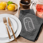 Faces of Felicity Dishcloth Charcoal