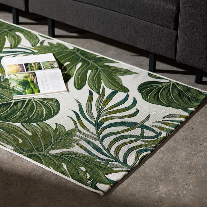 Feuilles Tropicales Outdoor Carpet Green-Carpets/Rugs