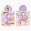 Flower Fairy Hooded Beach Towel Pink