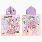 Flower Fairy Hooded Beach Towel Pink