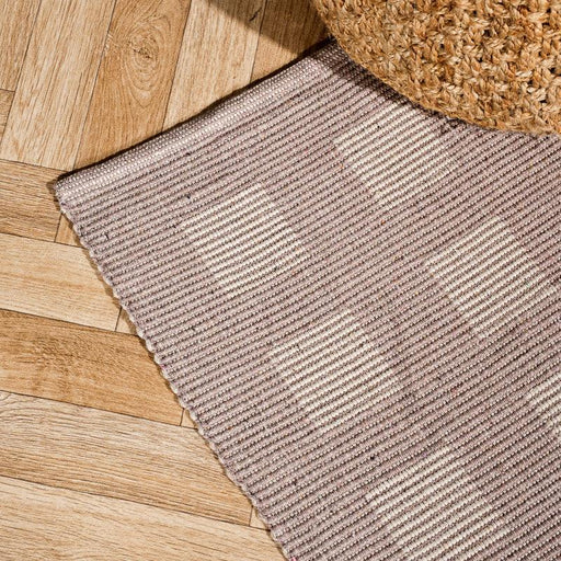 Full Box Pattern Rug Beige (60 x 120cm)-CARPET