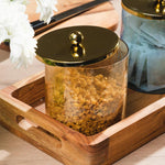Glass Canister Gold Lustre