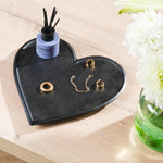 Heart Matt Finish Tray Black