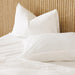 Heritage Collection Cotton Linen Blend Duvet Cover Set White-Duvet Cover Sets