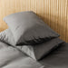 Heritage Collection Cotton Linen Blend Pillowcase Pair Charcoal-Pillowcases