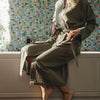 Heritage Collection Luxury Linen and Lyocell Kimono Gown Forest