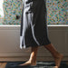 Heritage Collection Luxury Linen and Lyocell Kimono Gown Midnight-Bathrobes