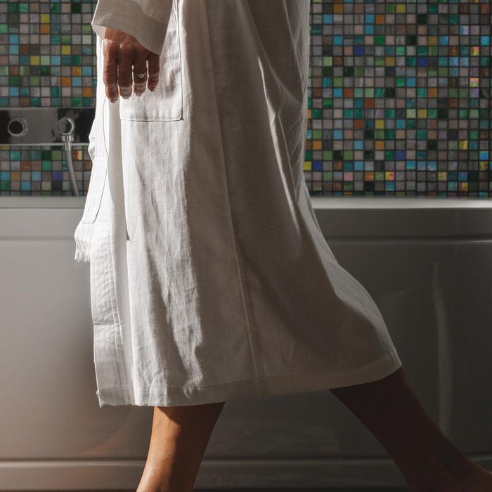 Heritage Collection Luxury Linen and Lyocell Kimono Gown Mist-Bathrobes