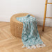 Herringbone Jacquard Throw - Duck Egg-Throw