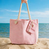 Home.Life Beach Bag Stripe Pink
