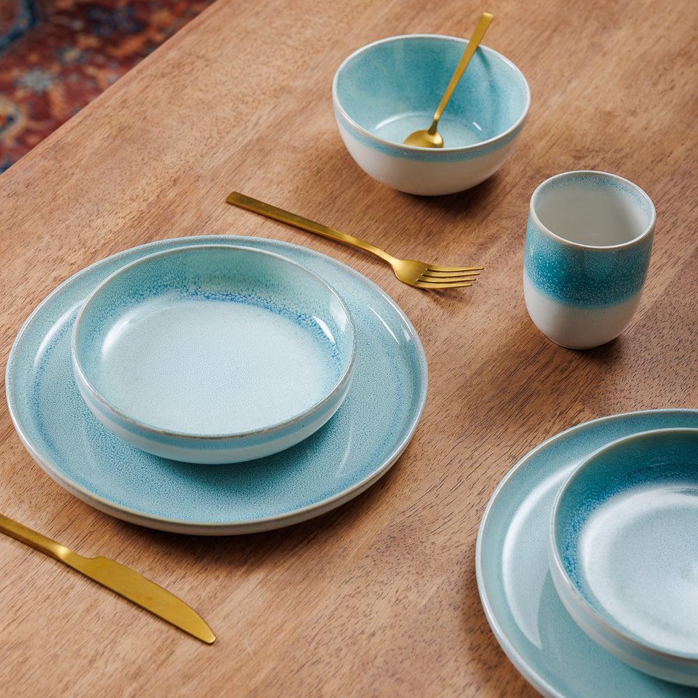 Home.Life Breeze Stoneware Salad Bowl Blue-Bowls