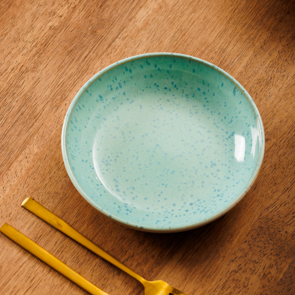 Home.Life Breeze Stoneware Salad Bowl Sea Foam-Bowls