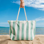 Home.Life Broad Stripe Beach Bag Duck Egg