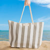 Home.Life Broad Stripe Beach Bag Grey