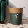 Home.Life Bulrush and Paper Storage Basket Fern