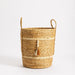 Home.Life Bulrush Maize Two Tone Tassel Basket Natural-Storage Baskets