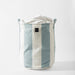 Home.Life Canvas Laundry Storage Bag Broad Stripe Dusty Blue-Laundry Basket