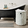 Home.Life Canvas Laundry Storage Bag Pinstripe Forest Fern