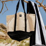 Home.Life Canvas Oversized Tote Bag Natural and Black