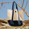 Home.Life Canvas Oversized Tote Bag Natural and Navy