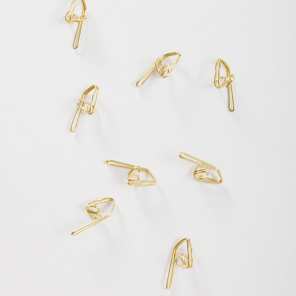 Home.Life Curtain Hooks 50 piece Brass Plated-Curtain Accessories