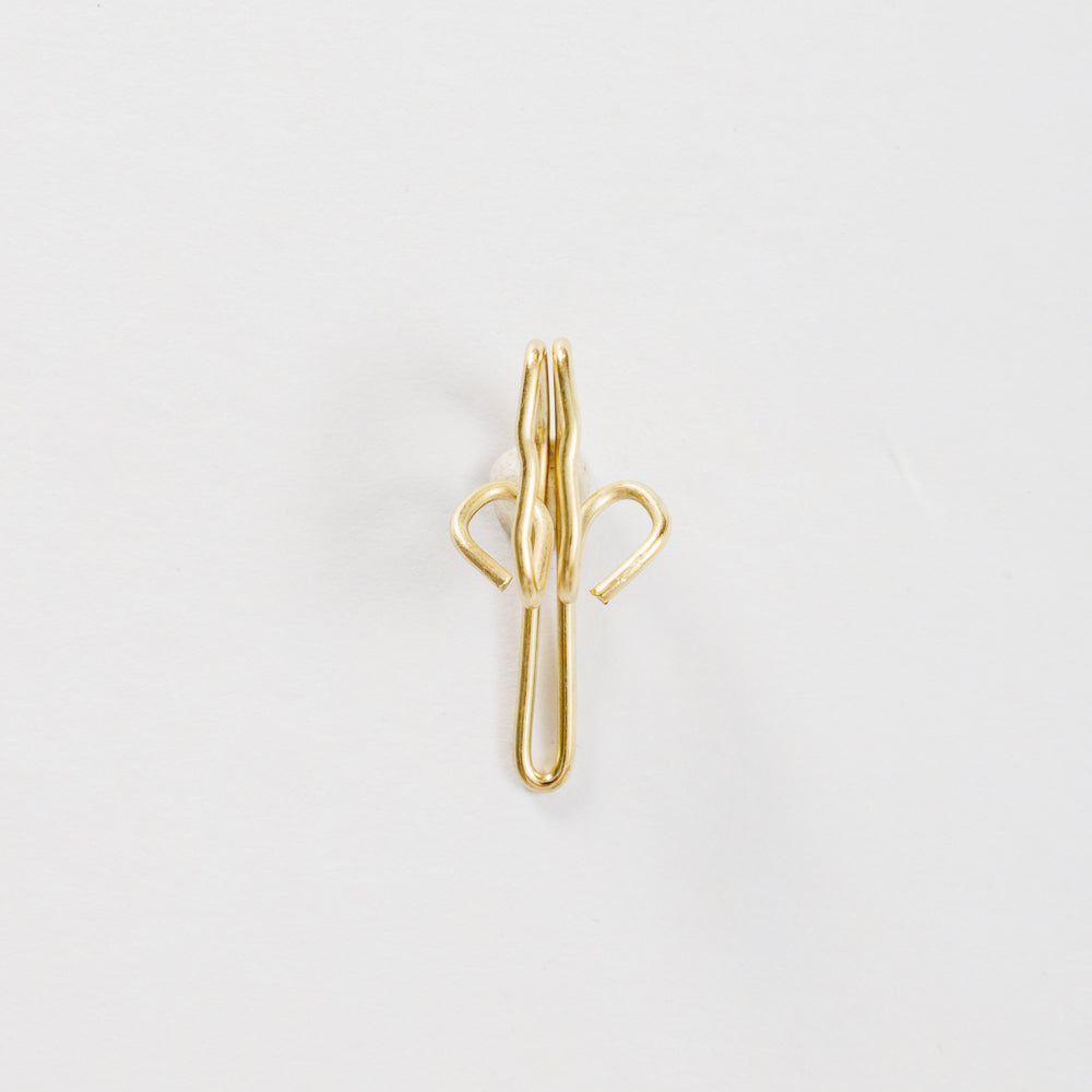 Home.Life Curtain Hooks 50 piece Brass Plated-Curtain Accessories